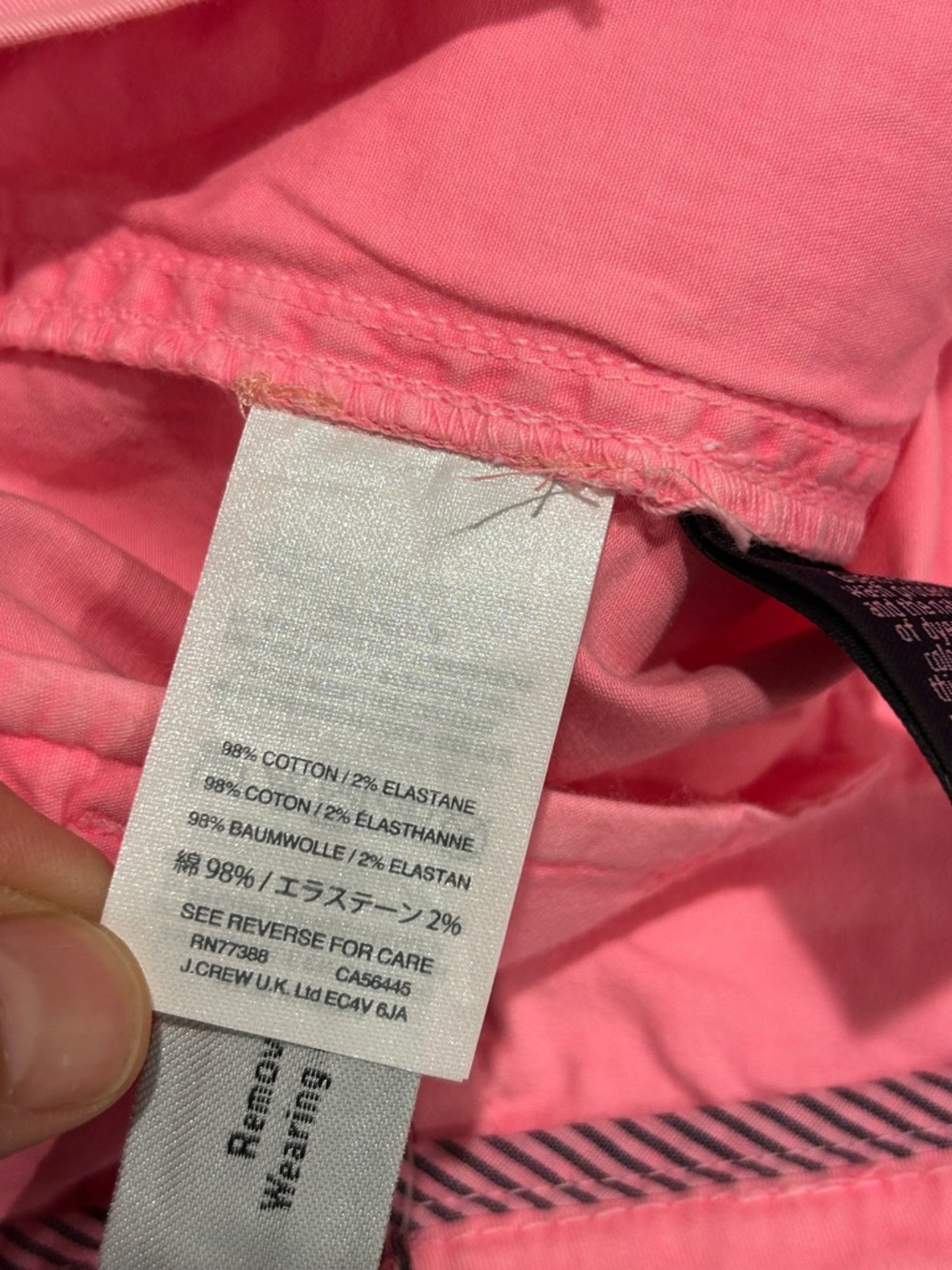 J. Crew Chino Shorts 4 inch in Bubble Gum Pink Women's Size 12 - Picture 9 of 12